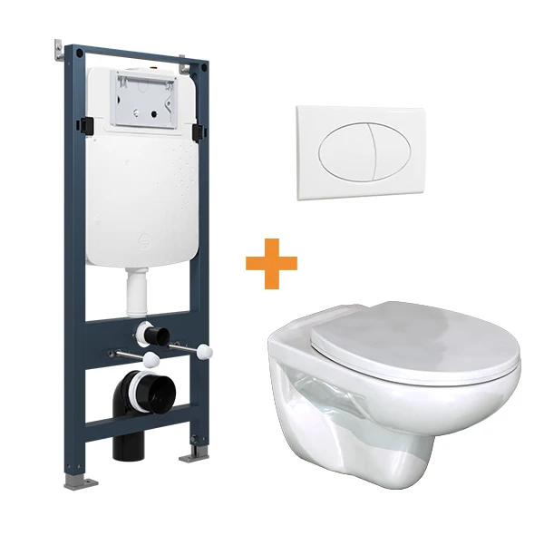 Linie Rino Hangtoilet Glanzend Wit Open Spoelrand Met Linie Ilana Inbouwreservoir En Bedieningspaneel 1 Linie Rino Hangtoilet Glanzend Wit Open Spoelrand Met Linie Ilana Inbouwreservoir En Bedieningspaneel