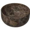 Balmani Bowl Waskom Dark Emperador Marmer Rond Ø 24 Cm
