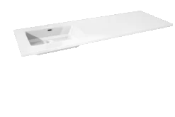 Storke Diva Asymmetrisch Linkse Wastafel Glanzend Composiet Marmer 100 X 52 Cm