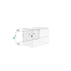 Linie Lado Zwevende Wastafelonderkast 80 X 46 Cm Mat Zwart 2 Lades -Badkamerwinkel 972435aaf6b19fdfa19883d9c4d1f98ca286b9aa Linie Lado 2drawer 800x550x460mm 3 1