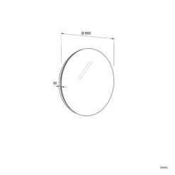 Storke Disc Rond Badkamerspiegel Ø 60 Cm Met Spiegelverlichting -Badkamerwinkel 9f99f655608c80645cd5111b23c6102a32f9c4ce TT Storke DISC 600 1