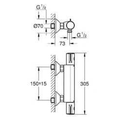 Grohe Grohtherm 800 Douchekraan Thermostatisch Chroom -Badkamerwinkel a670dd176bcddc0b8ee0524e82dd5813957d1743 38776 techntek01