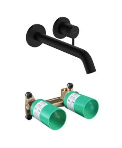 Hansgrohe Tecturis Sinbouw Wastafelkraan Mat Zwart Incl. Inbouwelement