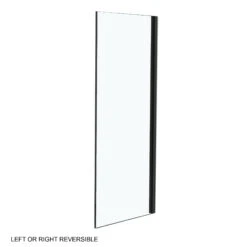 Luca Varess Morano Douchehoek Met Draaideur En 2 Vaste Zijwanden 90 X 140 Cm Helder Glas Mat Zwart Profiel - Zijpaneel