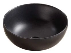 Luca Varess Supra Waskom Mat Zwarte Porselein Rond Ø 36 Cm