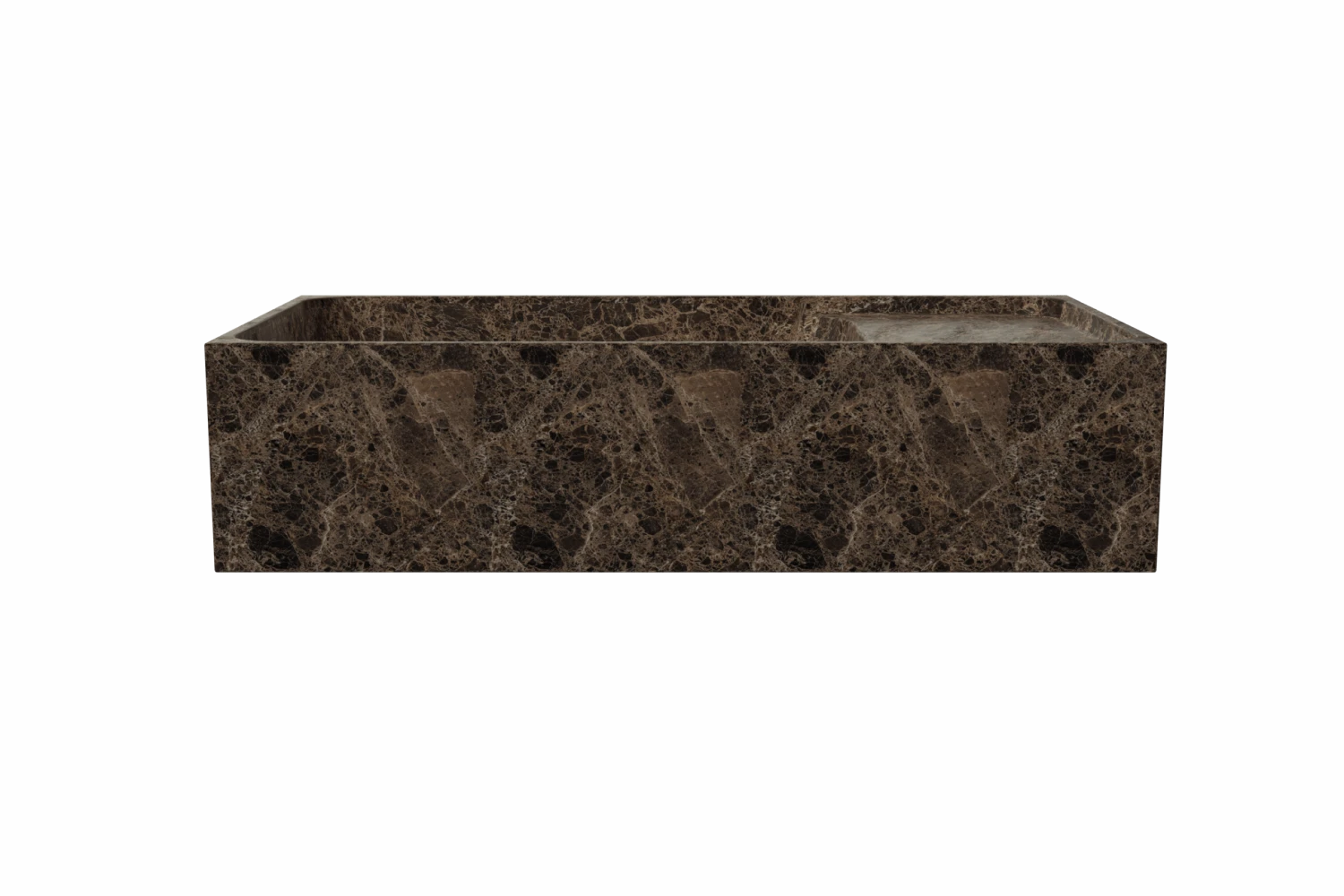 Balmani Dama Handenwasser 42 X 21 Cm Dark Emperador Marmer 3 Balmani Dama Handenwasser 42 X 21 Cm Dark Emperador Marmer - Afbeelding 3