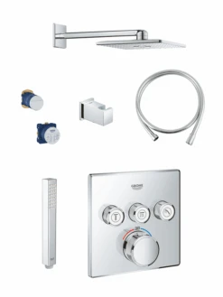 Grohe Grohtherm SmartControl Thermostatische Inbouw Regendoucheset Met Vierkante Regendouchekop 31 Cm Glanzend Chroom