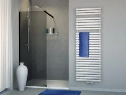 Balmani Modular Nisdouche 90 X 200 Cm Rookglas Mat Zwart Profiel