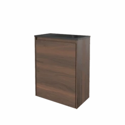 Storke Edge Zwevend Toiletmeubel 40 X 22 Cm Notelaar Met Fina Wastafel In Mat Kwarts