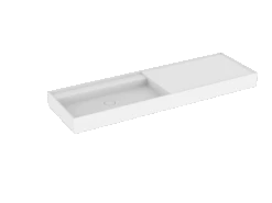 Balmani Cubo Asymmetrisch Linkse Wastafel Matte Solid Surface 160 X 49 Cm