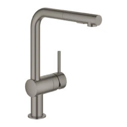 Grohe Minta L-uitloop Keukenkraan Met Uittrekbare Kop Brushed Hard Graphite 30274AL0