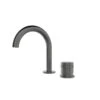 Blaufoss Pavilion Curve 2-gats Wastafelkraan Brushed GunMetal