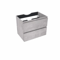 Linie Lado Zwevende Wastafelonderkast 70 X 46 Cm Beton Donkergrijs 2 Lades