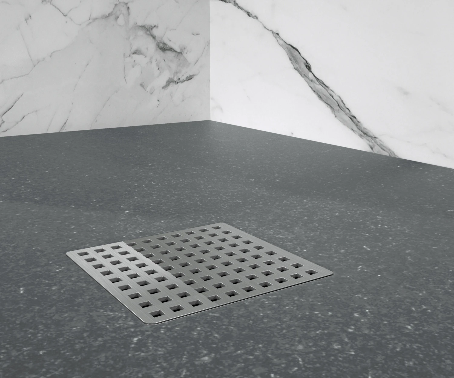 Balmani Prado Douchebak 160 X 90 Cm Graniet Zwart Gevlamd - Afbeelding 2