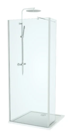 Linie Twist Inloopdouche Met Beweegbare Zijwand 90 X 200 Cm Helder Glas Glanzend Chroom Profiel