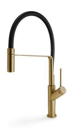 Blaufoss District Keukenkraan Met Uittrekbare Handdouche Brushed Gold