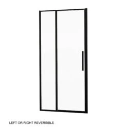 Luca Varess Morano Douchehoek Met Draaideur En 2 Vaste Zijwanden 100 X 90 Cm Helder Glas Mat Zwart Profiel - Deur