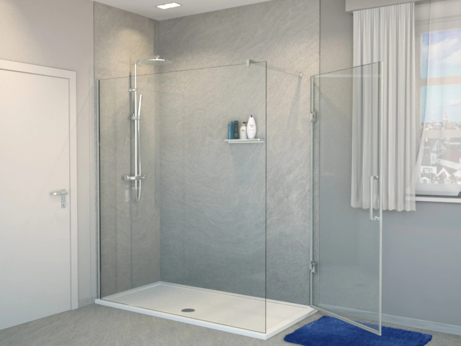 Balmani Modular Hoekdouche Met Deur 160 X 200 Cm Helder Glas Glanzend Chroom Profiel 1 Balmani Modular Hoekdouche Met Deur 160 X 200 Cm Helder Glas Glanzend Chroom Profiel