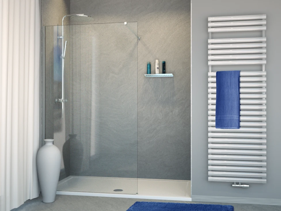 Balmani Modular Nisdouche 80 X 200 Cm Helder Glas Glanzend Chroom Profiel 2 Balmani Modular Nisdouche 80 X 200 Cm Helder Glas Glanzend Chroom Profiel - Afbeelding 2