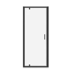 Luca Varess Vidor Douche Draaideur 80 X 190 Cm Helder Glas Mat Zwart Profiel