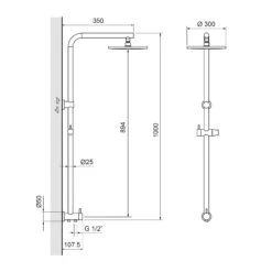 Blaufoss Olympic 300 Regendouchekit Chroom -Badkamerwinkel d198255906f74589a6a517884cae35341a391906 TT Blaufoss OLYMPIC Dset 300 1