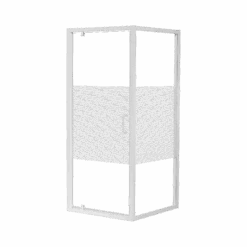 Luca Varess Talan Douche Draaideur 90 X 200 Cm Gestreept Glas Glanzend Wit Profiel