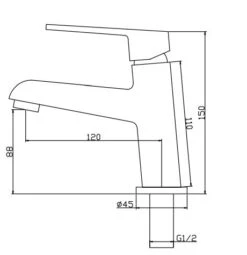 Blaufoss Carson Koudwaterkraan Chroom -Badkamerwinkel d9aed0ba74f98ee660a9ad8e048f970b20358c82 36433 TT