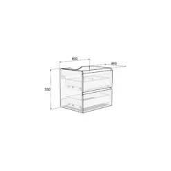 Linie Lado Zwevende Wastafelonderkast 60 X 46 Cm Mat Wit 2 Lades -Badkamerwinkel e2d28a8af7c9893bb6ec44cde25c99ac97061223 Linie Lado 2drawer 600x550x460mm 1