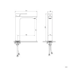 Blaufoss Bodan Verhoogde Wastafelkraan Brushed Rosegold -Badkamerwinkel e2ec96efd9c178222e138a3cec8f6919c384cc7d TT Blaufoss BODAN WK H 1 1