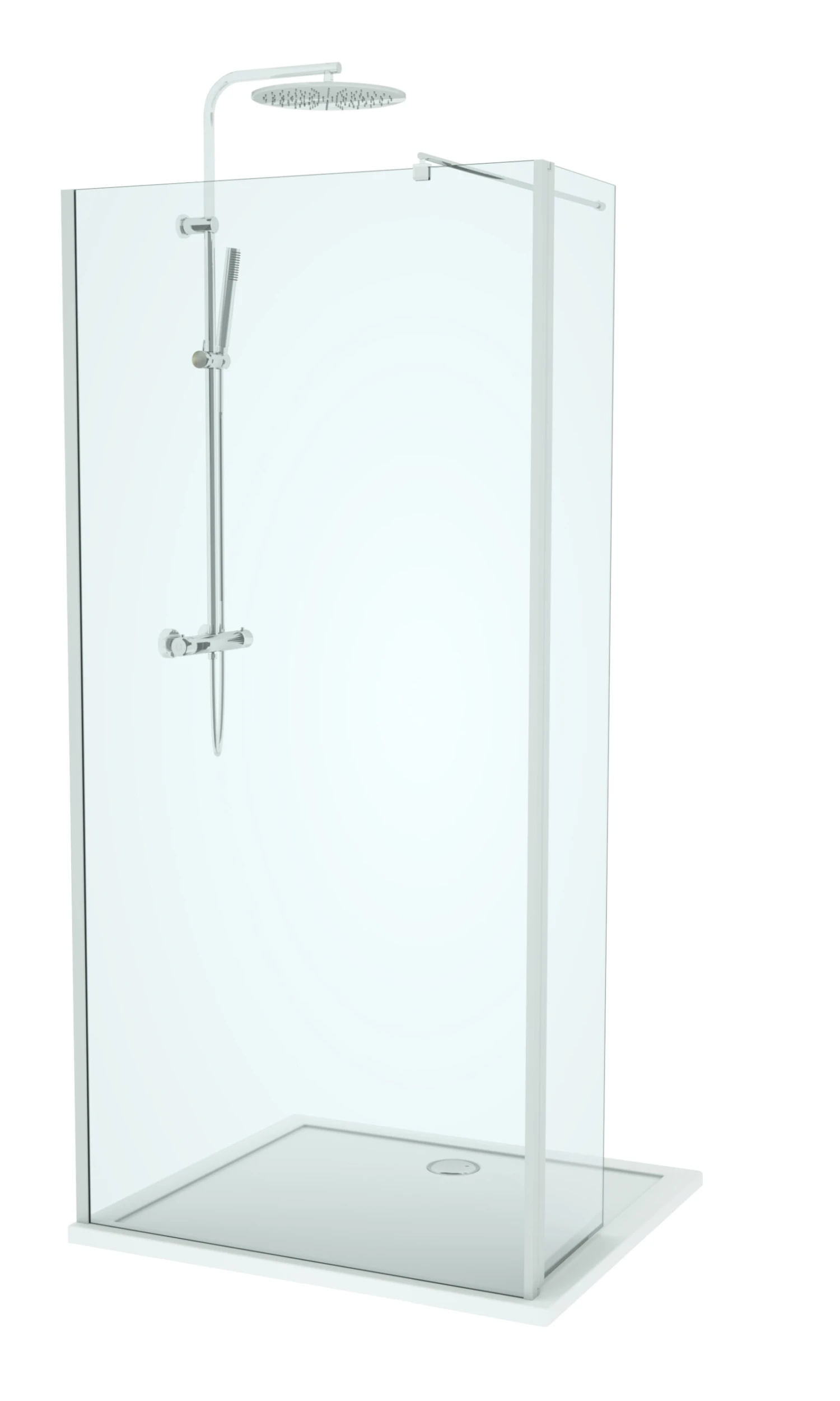 Linie Twist Inloopdouche Met Beweegbare Zijwand 100 X 200 Cm Helder Glas Glanzend Chroom Profiel 2 Linie Twist Inloopdouche Met Beweegbare Zijwand 100 X 200 Cm Helder Glas Glanzend Chroom Profiel - Afbeelding 2