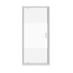 Luca Varess Vidor Douche Draaideur 90 X 190 Cm Helder Glas Met Matte Strook Glanzend Chroom Profiel