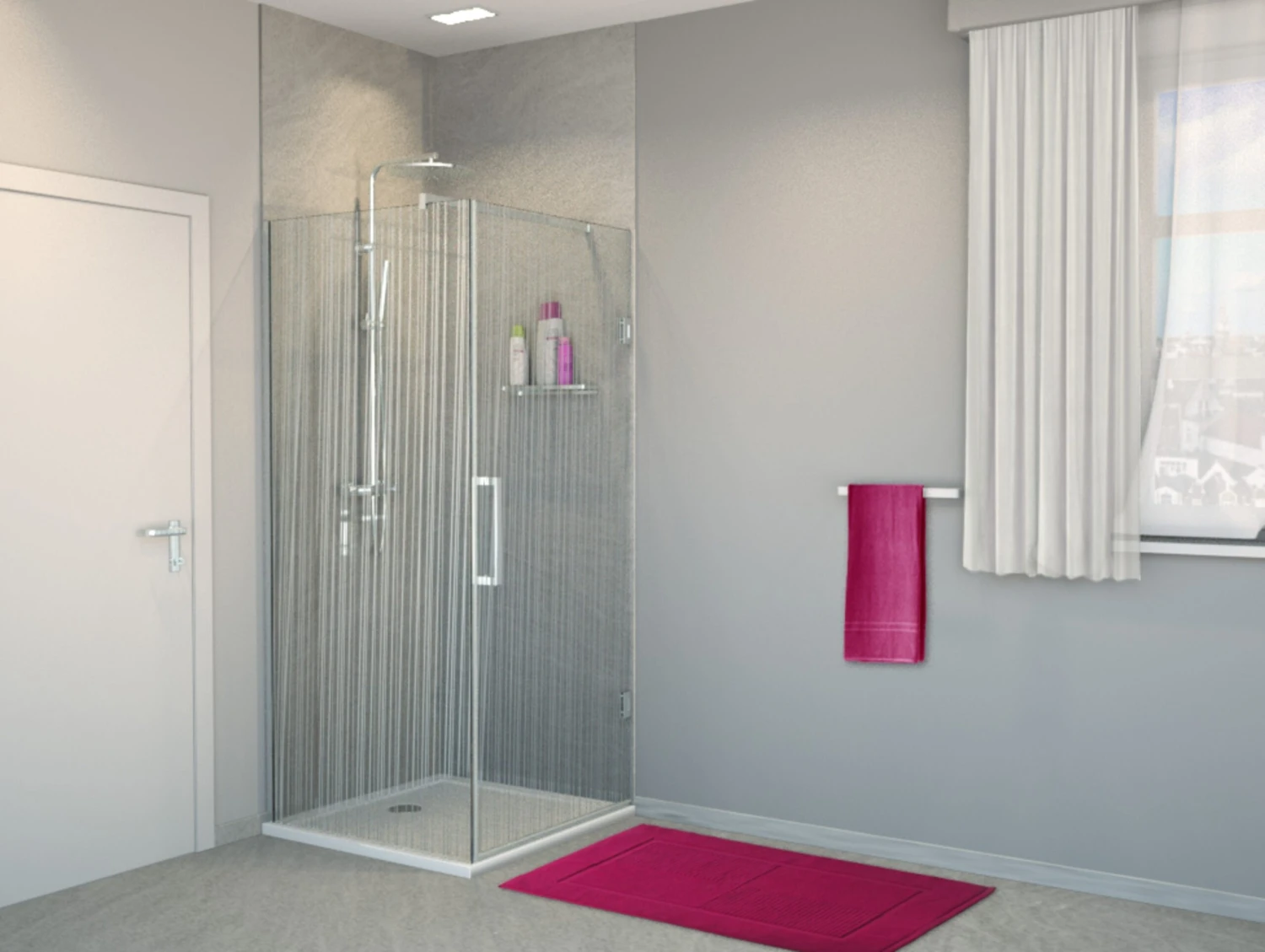 Balmani Modular Hoekdouche Met Deur 100 X 200 Cm Mikado Glas Glanzend Chroom Profiel 2 Balmani Modular Hoekdouche Met Deur 100 X 200 Cm Mikado Glas Glanzend Chroom Profiel - Afbeelding 2