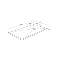 Balmani Vega Douchebak 140 X 80 Cm Composietmarmer Mat Wit Leisteenstructuur -Badkamerwinkel ee986f1f120be71e69feca4cb18f7a95baaec134 Balmani Vega 1400x800x27