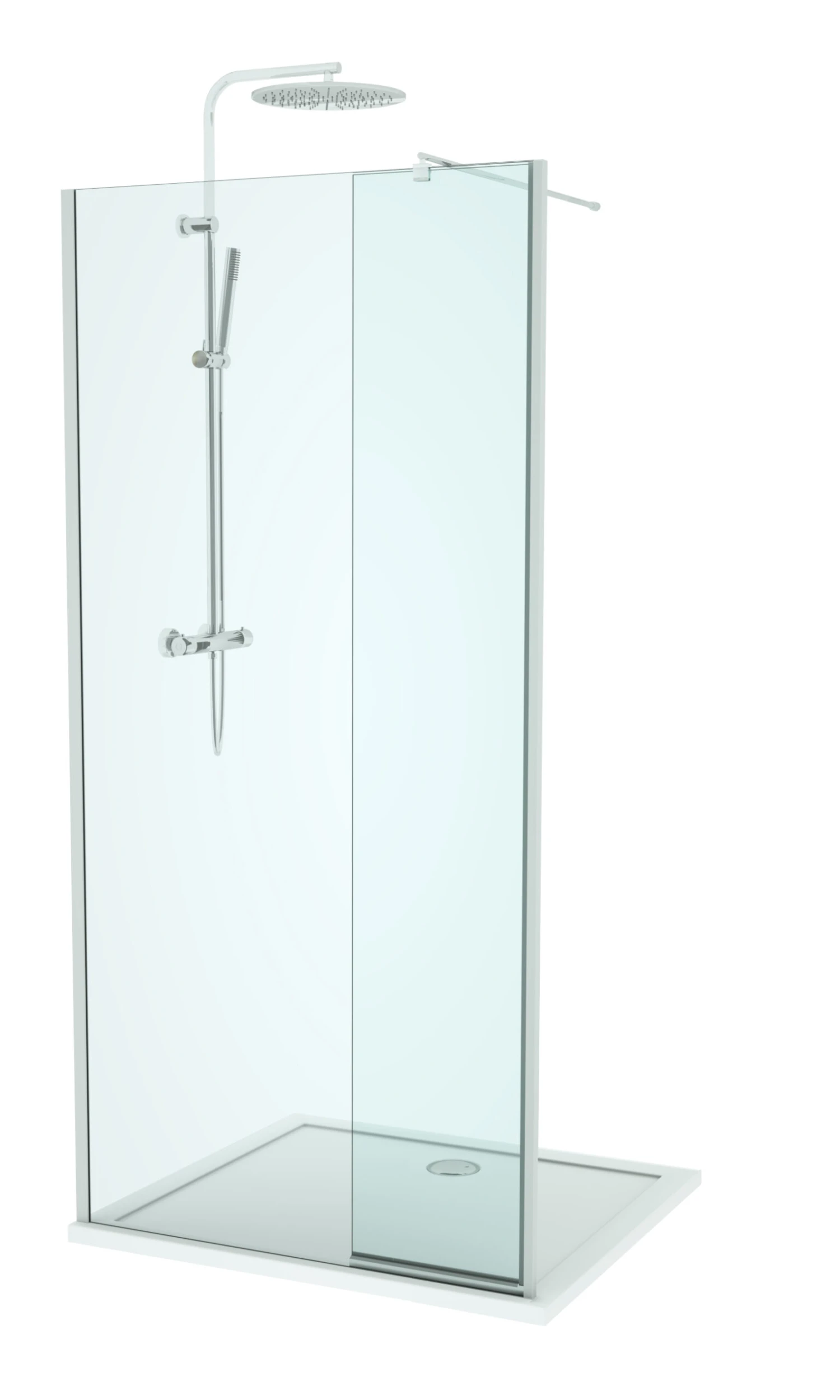 Linie Twist Inloopdouche Met Beweegbare Zijwand 100 X 200 Cm Helder Glas Glanzend Chroom Profiel 1 Linie Twist Inloopdouche Met Beweegbare Zijwand 100 X 200 Cm Helder Glas Glanzend Chroom Profiel