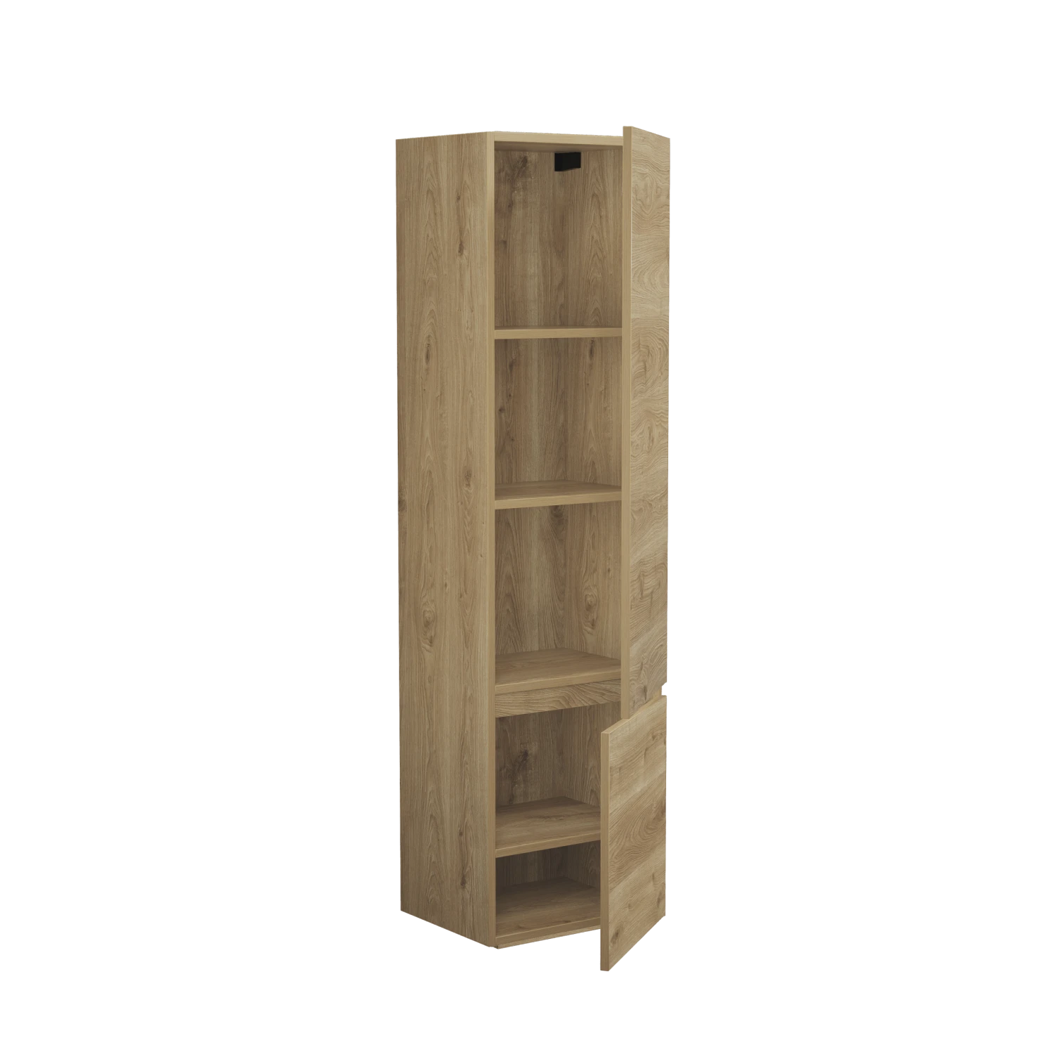 Balmani Cubo/Lucida Zwevende Badkamerkast Rechts Ruwe Eik 45 X 35 X 169 Cm 2 Balmani Cubo/Lucida Zwevende Badkamerkast Rechts Ruwe Eik 45 X 35 X 169 Cm - Afbeelding 2