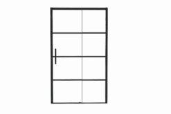 Luca Varess Senses Rechtse Douche Schuifdeur 120 X 200 Cm Lined Glas Mat Zwart Profiel