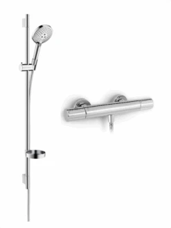 Blaufoss Orion Opbouw Regendoucheset Thermostatische Kraan Glanzend Chroom